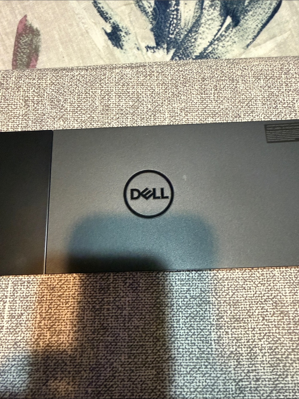 Dell Matte Black Laptop Back Cover Panel with Center Logo